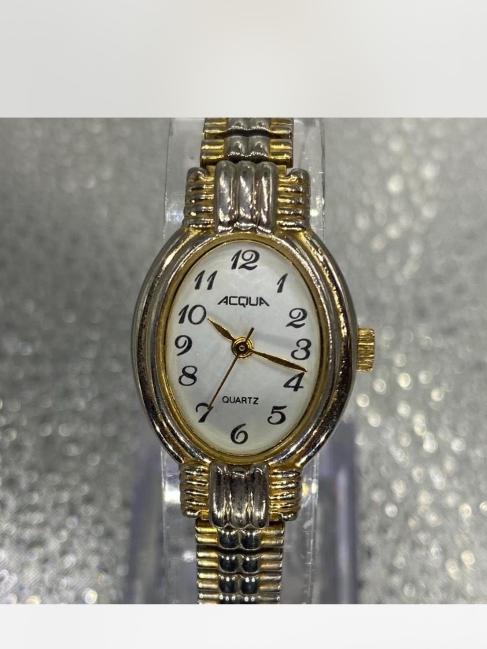 *** ACQUA  ^^^ Two-Tone Oval Women's Watch - Gold & Silver *^* Quartz ***